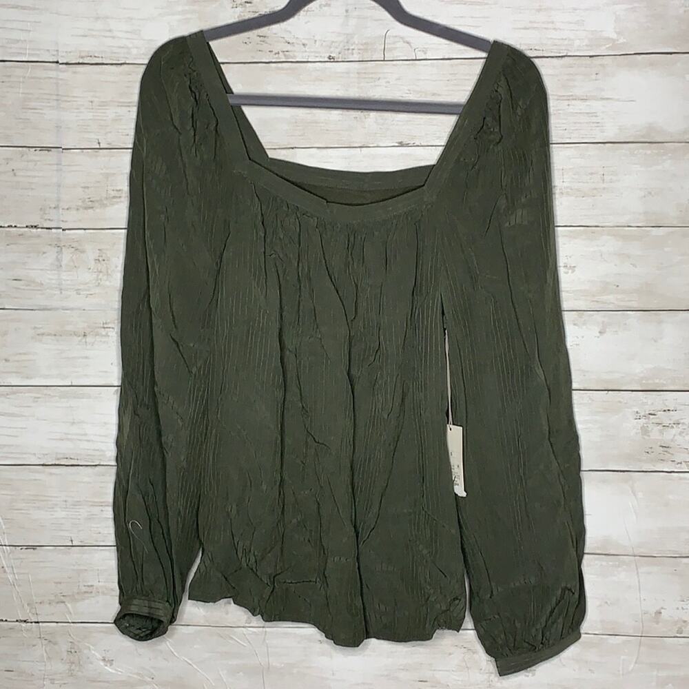 Puff sleeve off the shoulder balloon sleeve blouse